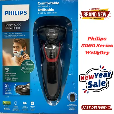 New Philips 5000 Series Wet&Dry Electric Shaver Aquatec Rechargeable S5230/08 • $73.58