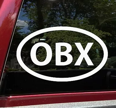 OBX Vinyl Decal - Outer Banks NC North Carolina Hatteras Nags Head Euro Oval  • $4.99