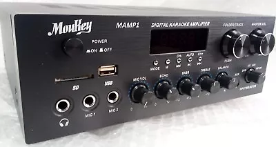 MOUKEY Mamp1 220W 2-mic Inputs Bluetooth Karaoke Stereo Amplifier • £74.95