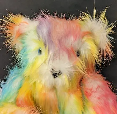 Vermont Teddy True Colors United Rainbow Bear Cyndi Lauper Tie-dye LGBT+ Stuffed • $64