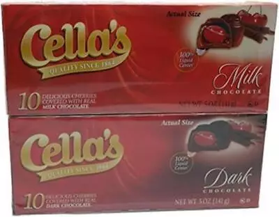 Cella'S Chocolate Covered Cherries Milk And Dark 10 Ct (Variety Pack Of   • $12.88