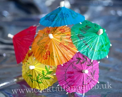 £1.20 • Buy COCKTAIL UMBRELLAS X 12 ASSORTED COLOURS