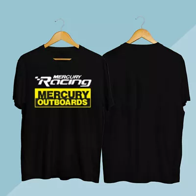 New Mercury Racing Outboards Men's Black T-Shirt Size S - 2XL Unisex • $17.99