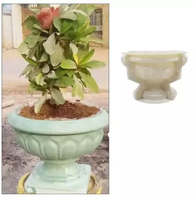 Concrete Garden Urn Flowerpot Mold Large Planters Flower Pots Plastic DIY Mould • $57.89