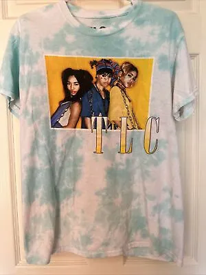 Vintage TLC Blue Tie Dye Rap Tshirt  • $17