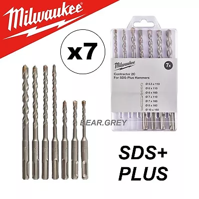 Milwaukee SDS+ Plus Drill Bits X7 Contractor™ Set Hammer Masonry Stone Concrete • £10.38