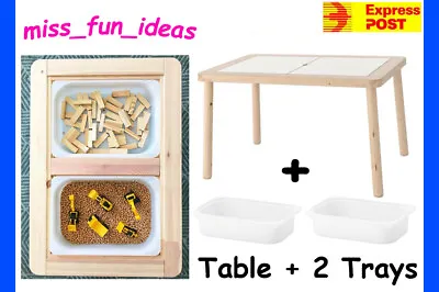 $144.99 • Buy IKEA FLISAT TROFAST Kids Children Baby Work Study Play Table Storage Bench Desk 
