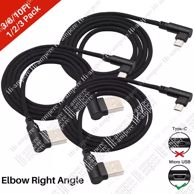 Elbow Right Angle Micro USB Cable Fast Charging For Samsung Android Charger Lot • $7.14