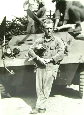 £11.58 • Buy WWII VTG B&W Photo Armored Vehicle Operator Military Army Tank Mb128