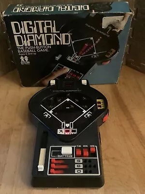 Vintage TOMY Digital Diamond Baseball Handheld Electronic Video Game W/box • $14.99