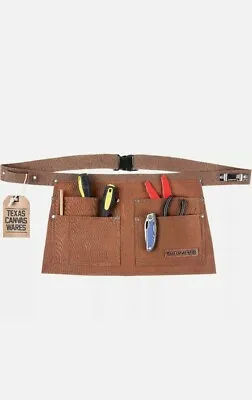 Tool Belt Nail Apron Waist Apron With Hammer Loop Tape Measure Clip Waxed Canvas • $28