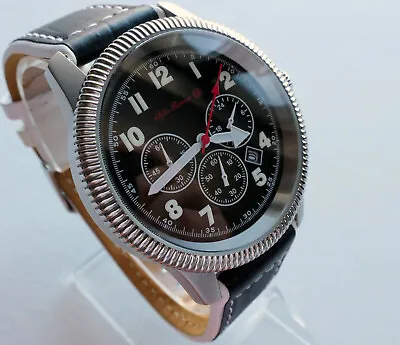 $377.52 • Buy Alfa Romeo Classic Rally Racing Aviator Pilot Car Accessory Chronograph Watch