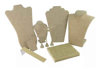 £8.99 • Buy Burlap Jewellery Displays For Pendants, Necklaces, Earrings, Bracelets Etc