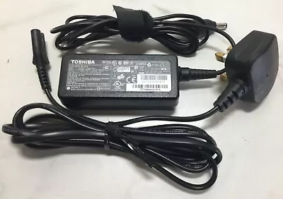 £8.99 • Buy Genuine Toshiba Laptop Charger 19v - 2.37a 45w With Power Lead Ref:2928