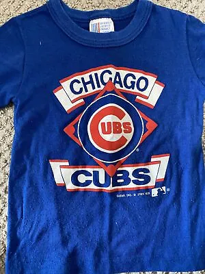 Vintage Chicago Cubs 1989 Usa Boys T Shirt Sz 4t • $22.49