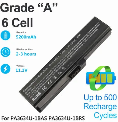 PA3634U-1BRS Battery For Toshiba Satellite C650D C655D P755 L630 M305 PA3635U • $15.95