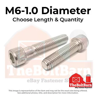 M6-1.0 Metric Stainless Coarse Socket Head Cap Screws (Choose Length & Qty) • $7.50