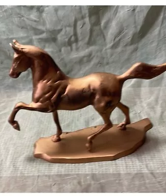 Vintage Gold Metal Horse Statue  • $35