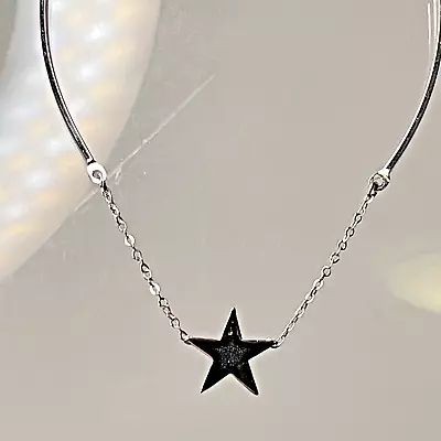 Vintage Vendome Sterling Silver Star Choker Necklace Chain Heart Rare • $19.99