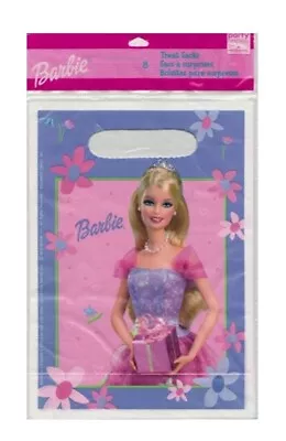 Barbie Birthday Party Treat Loot Sack Goody Favor Bags 8 Count Princess Vintage • $7.99