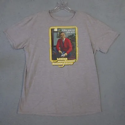 Mister Rogers Neighborhood Shirt Adult Large Gray Funko Short Sleeve Nostalgia • $12