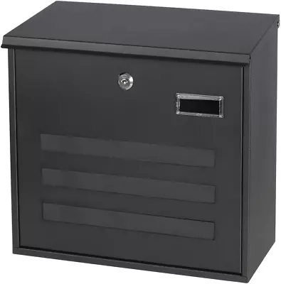 Mailboxes With Key Lock Wall Mounted Large Capacity Mailbox Black 13 3/5  X 1 • $53.84