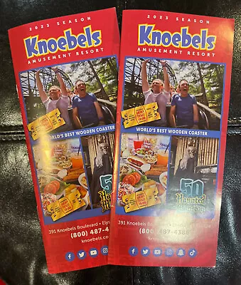 TWO 2023 KNOEBELS Amusement Resort Brochure  50th Anniversary Haunted Mansion • $2