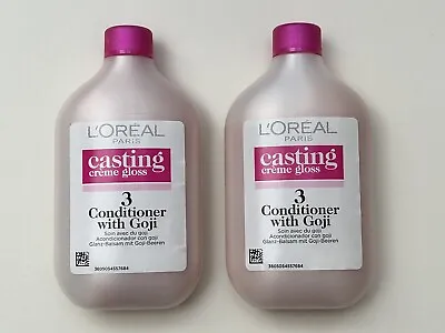 L'OREAL Hair Colour Casting Cream Gloss Conditioner With Goji - 2 X 60ml NEW! • £12