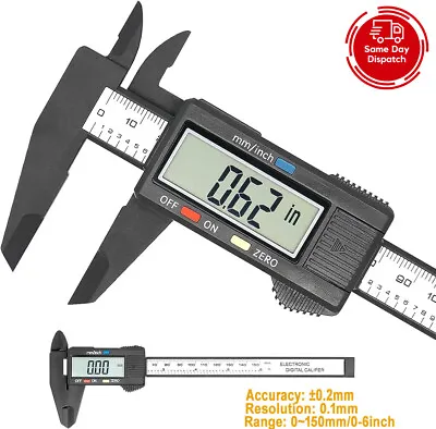 6  Vernier Caliper Internal & External Measure Tool Gauge Rule Slide Gauge 150m • £4.09