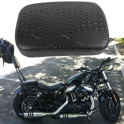 Motorcycle Rear Fender Passenger Pillion Pad Seat 8 Suction Cup For Harley Black • $27.78