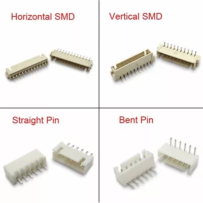 XH2.54mm Pitch 2~12Pin Horizontal Patch Vertical Patch Straight Connector Socket • $1.84