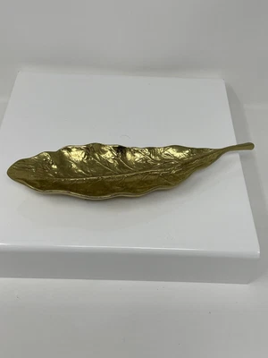 $42 • Buy OSKAR J.W. HANSEN BRASS TOBACCO LEAF 1963 VA. Metalcrafters