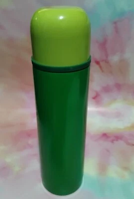 $18.69 • Buy IKEA HÄLSA Halsa Thermos Steel 17 Oz Vacuum Flask Green Gold Insulated 10” Tall