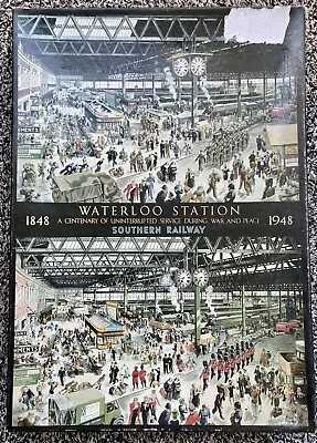 Waterloo Station 1848-1948 During War And Peace.  1000 Pc Gibson Jigsaw From NRM • £1.25