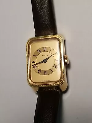 Running Vintage Womens Mechanical Timex Rectangle Case • $13