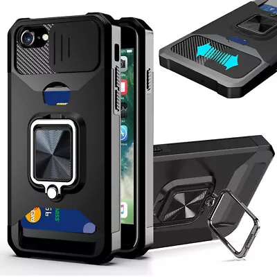 $22.88 • Buy Case For IPhone 7/8/SE 2022/2020, Armor With Slide Camera Cover&Ring Kick-Stand