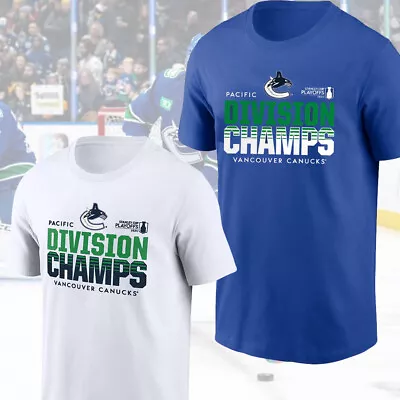 HOT NEW - Vancouver Canucks 2024 Pacific Division Champions T-Shirt For Fans • $8.99