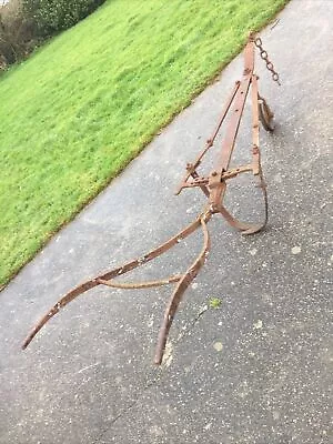 £135 • Buy Antique Victorian Cast Iron Horse-Drawn Cultivator Plough