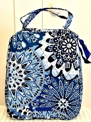 VERA BRADLEY  Lunch Bunch Bag Quilted Cotton In Blue Star Medallion *retired • $31.99