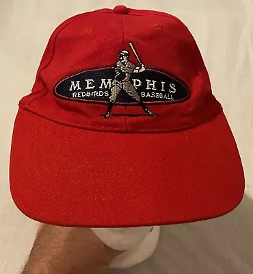 Memphis Redbirds Baseball Original Batter Logo Red Hat Cap Adjustable MiLB • $14.40