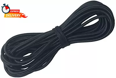 1/4  X 25' Elastic Bungee Cord Kayak Stretch String Rope Black Shock Cords • $14.70