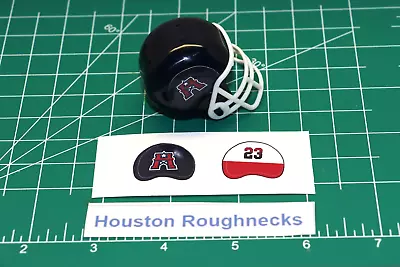 2024 UFL 2023 XFL Houston Roughnecks *DIECUT DECALS* & Football Gumball Helmets • $5.99