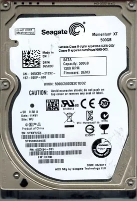 Seagate ST95005620AS P/N: 9UZ154-031 F/W: DEM3 500GB WU • $129