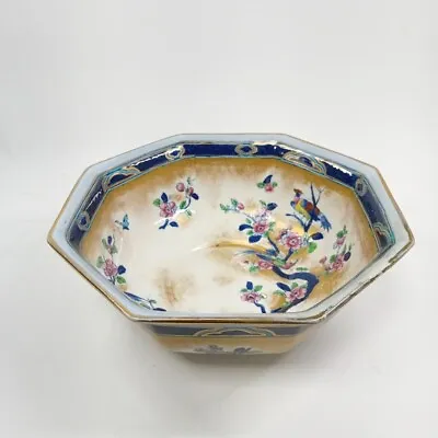 Losol Ware Bowl Chartley Keeling & Co Ltd Burslem Floral White Blue Patterned • £19.99