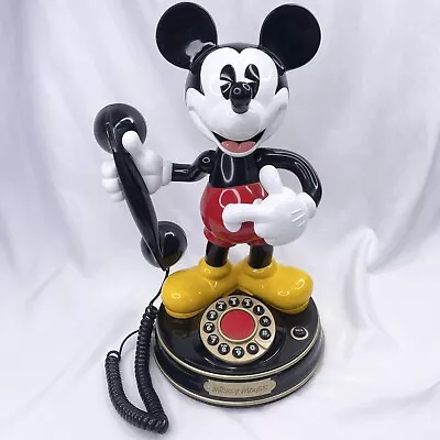 Vintage Telemania Mickey Mouse Animated Talking Telephone Disney Phone Motion • $45.99