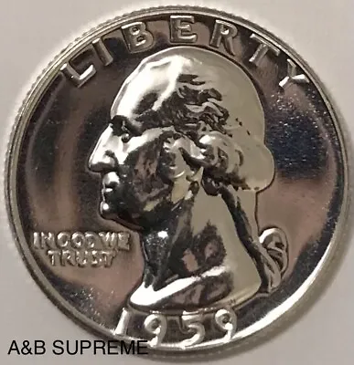 1959 Washington Quarter Gem Proof 90% Silver • $17.89