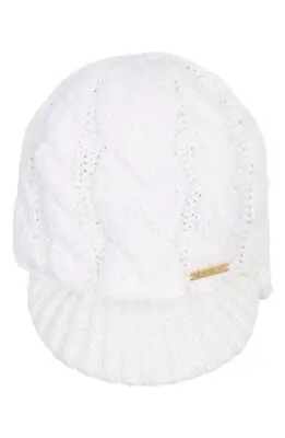 Michael MICHAEL KORS Cream Logo Cable Knit Cap • $18.99