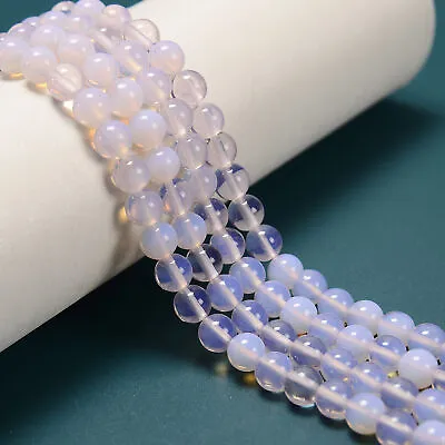 Pink Opalite Smooth Round Beads Size 6mm 8mm 10mm 15.5'' Strand • $7.49