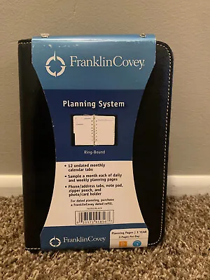 Compact Franklin Covey Black Zip Binder W/accessories • $50