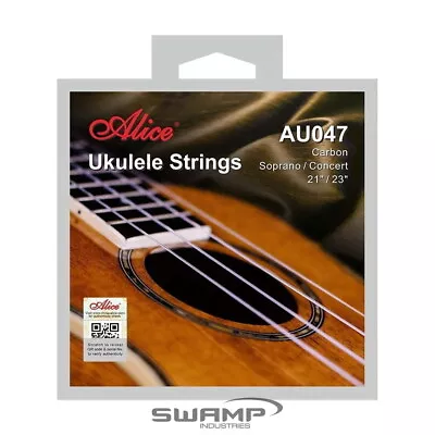 Alice AU047 Carbon Soprano Concert Ukulele String Set Clear Rich Warm Tone • $10.99